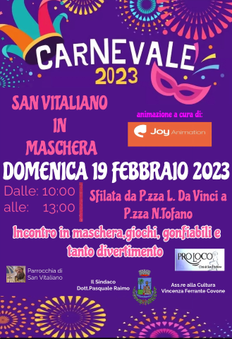 Carnevale 2023! San Vitaliano in Maschera 