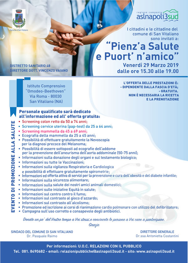 Pienz' a Salute e Puort' n' amico