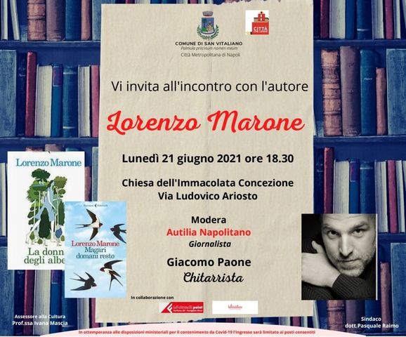 #Ricominciamodailibri - Incontro con lo scrittore napoletano Lorenzo Marone 
